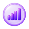 Glossy Purple Growth Signal Badge