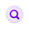 Glowing Purple Search Icon